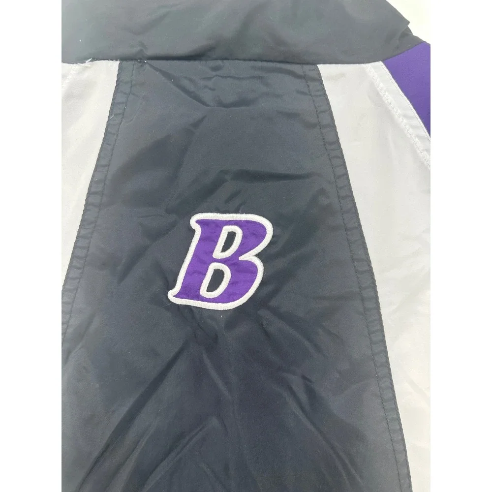 Vintage Bike Mens XLT Colorblock Windbreaker Jacket Purple Black White Full Zip‎